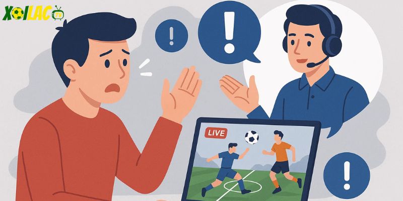 Người dùng được hỗ trợ kịp thời khi gặp sự cố xem bóng đá trực tuyến.