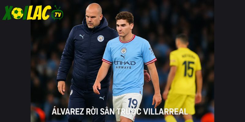 Julián Álvarez lắc đầu thất vọng khi bị thay ra, dấu hiệu mâu thuẫn với Simeone