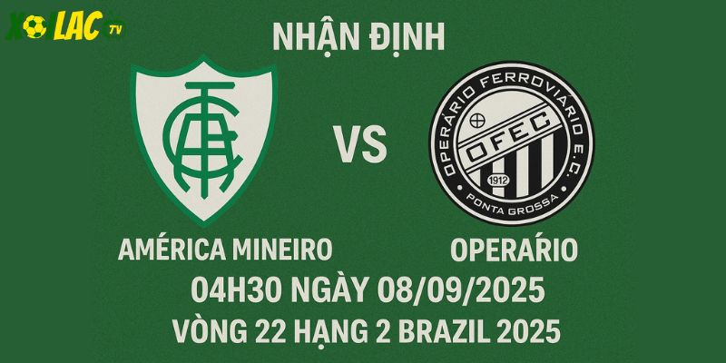 America Mineiro vs Operario lúc 04h30 ngày 08/09/2025
