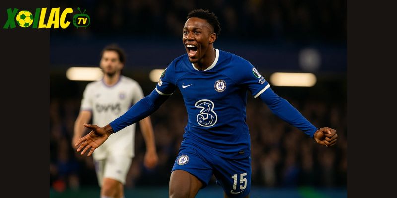 Nicolas Jackson reo hò sau bàn thắng trong chiến thắng 3-1 trước Anderlecht